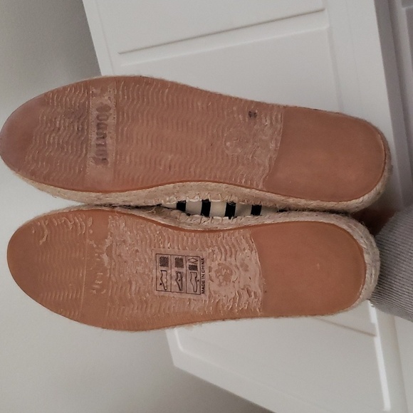 Soludos striped slip on platform espadrille flats, women's size 7.5 - Picture 7 of 8